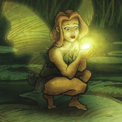 Fairy on Lily Pads