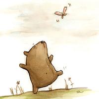 Bear & butterfly