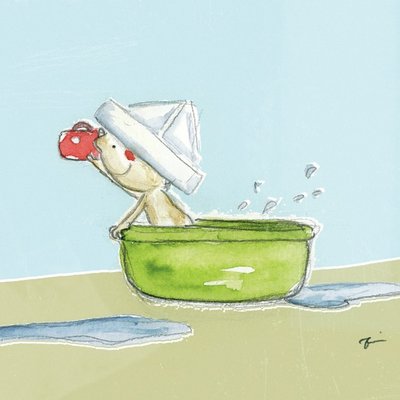 boy in the bath