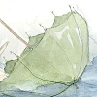 Rabbit with umbrella