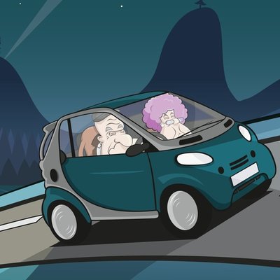 Giant Robot Car Chase! 