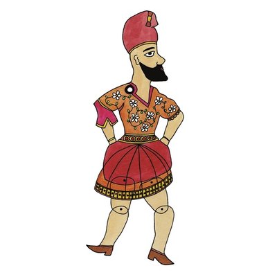 Karagöz dressed as a woman