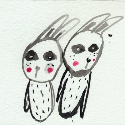 two crazy rabbits