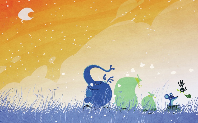 marching by the pond