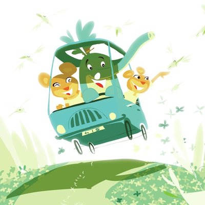 elephant and bears driving