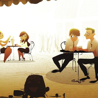 At the cafe