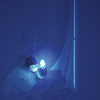 reading at night