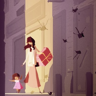 shopping with mom