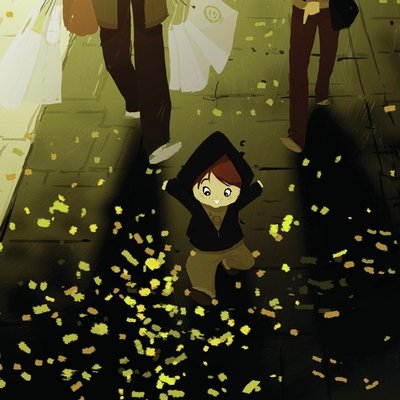 walking home in autumn