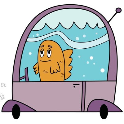 Fish Driving Car