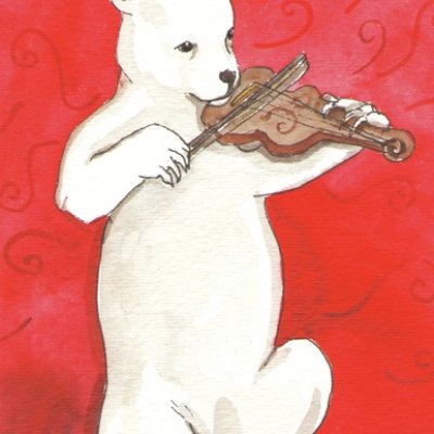 fiddling bear