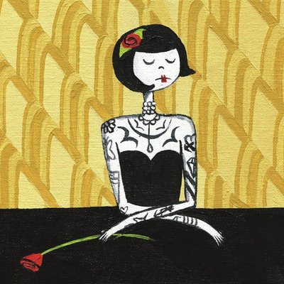 Flapper with rose