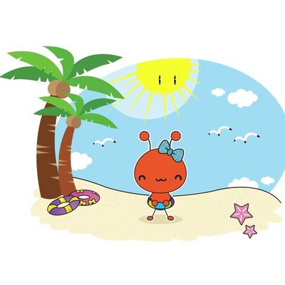 Red Ant at the beach 3