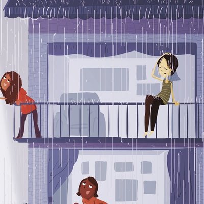 In the rain