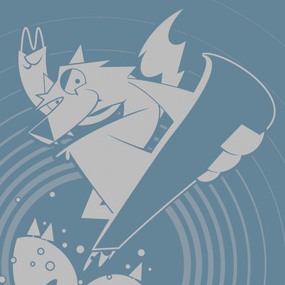Snowboarding Wolf