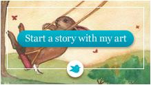 Start a storybird with my art