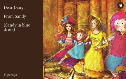 Dear Diary,

From Sandy

(Sandy in blue dress)