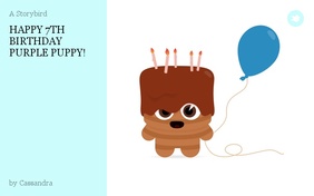 HAPPY 7TH BIRTHDAY PURPLE PUPPY!