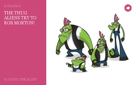 THE THUG ALIENS TRY TO ROB MORTON!