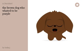 the brown dog who whated to be purple