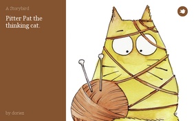 Pitter Pat the thinking cat.
