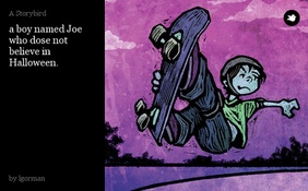 a boy named Joe who dose not believe in Halloween.