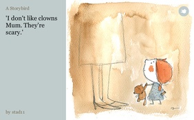 'I don't like clowns Mum. They're scary.'