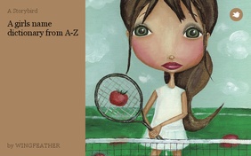 A girls name dictionary from A-Z