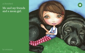 Me and my friends and a mean girl.