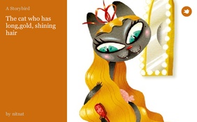 The cat who has long,gold, shining hair