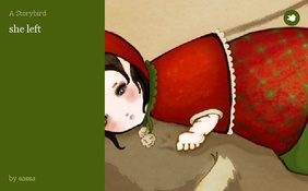 she left