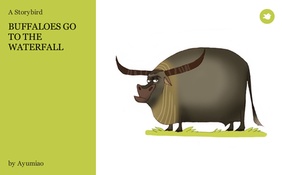 BUFFALOES GO TO THE WATERFALL