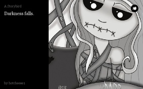 Darkness falls.