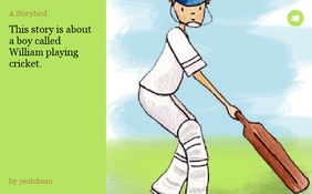 This story is about a boy called William playing cricket.