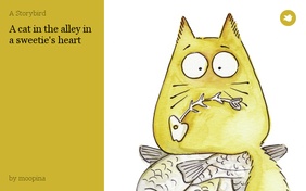 A cat in the alley in a sweetie's heart