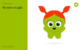 My sister at night