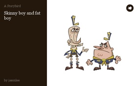 Skinny boy and fat boy