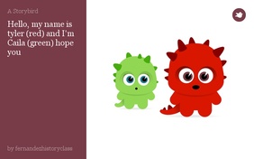 Hello, my name is tyler (red) and I'm Caila (green) hope you