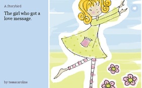 The girl who got a love message.