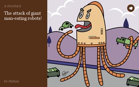 The attack of giant man-eating robots!