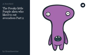 The Freaky little Purple alien who liked to eat avocadoes Part 2
