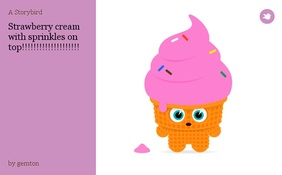 Strawberry cream with sprinkles on top!!!!!!!!!!!!!!!!!!!!