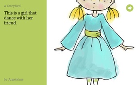 This is a girl that dance with her friend.