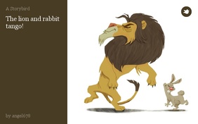 The lion and rabbit tango!