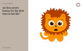mr lion meets bunny for the first time in his life!