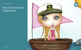 Jen is lost at sea in a big dream