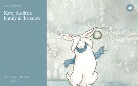 Kate, the little bunny in the snow