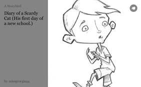 Diary of a Scardy Cat (His first day of a new school.)