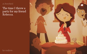The time I threw a party for my friend Rebecca.