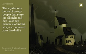 The mysterious house of creepy people that scare me all night and day I also say banana alot in this story (so comment your head off!)